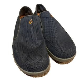 OLUKAI Nohea Mesh Dark Shadow 10188-4242 Slip-On Shoes Men's Size 10.5 / EU 43.5